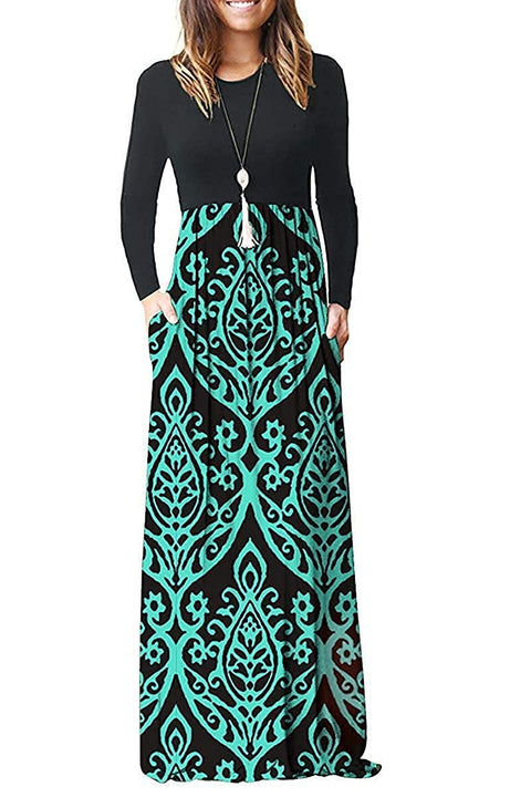 Women Loose Maxi Casual Dresses with Pockets