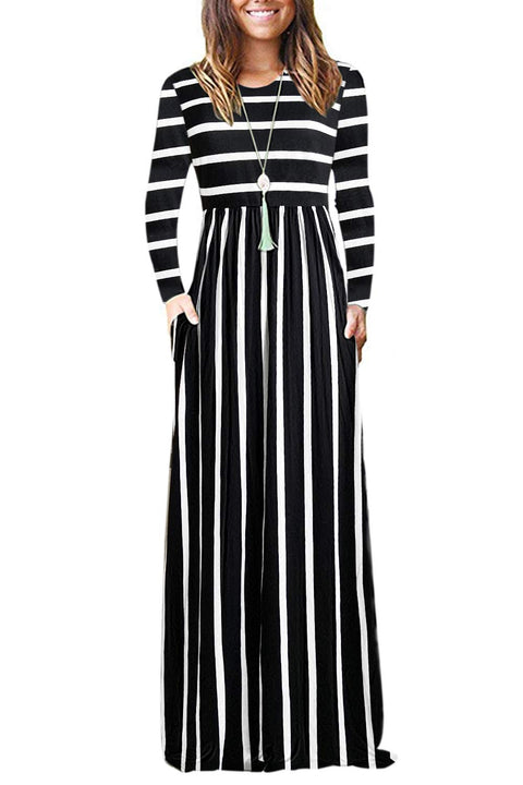 Women Loose Maxi Casual Dresses with Pockets