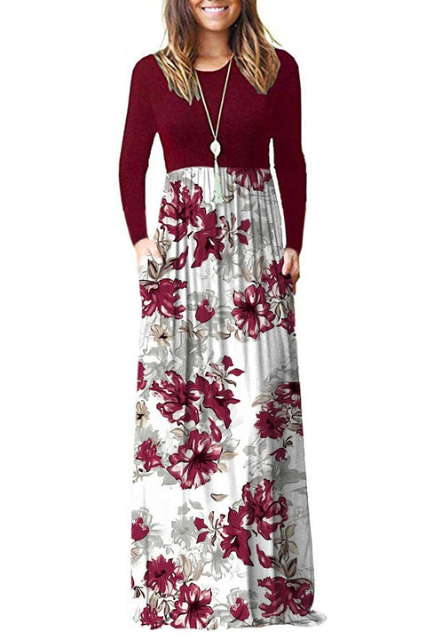 Women Loose Maxi Casual Dresses with Pockets