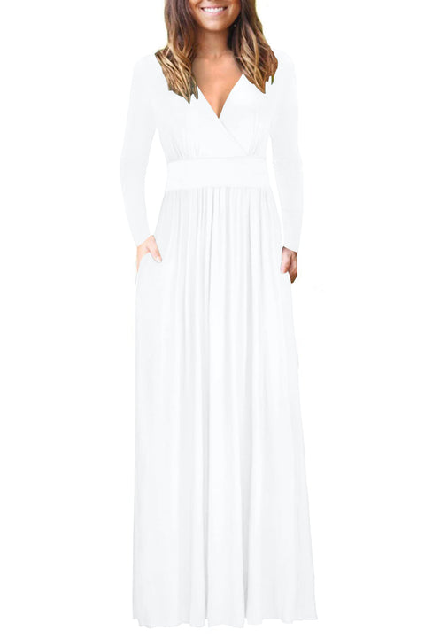 Women Loose Maxi Casual Dresses with Pockets