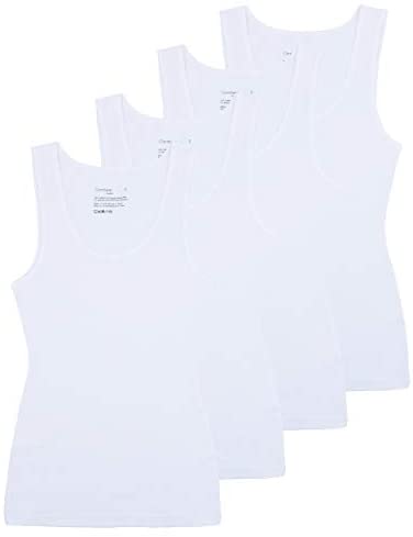 Women's 4-Pack Slim-Fit Basic Tanks Cotton Casual Comfy Top Underwear
