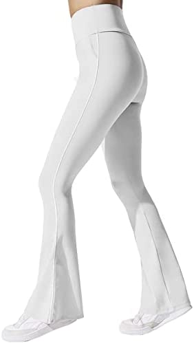 Women's High Waisted Flare Yoga Long Pants Bootcut Workout Stretchy Tummy Control Leggings with Pockets
