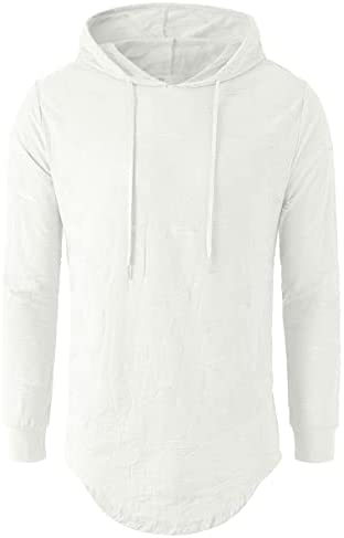 KLIEGOU Men's Hipster Hip Hop Hoodie Hole Tshirt 1705-2…