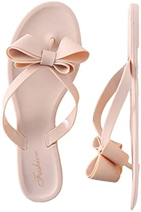 Tale Women Ribbon Bow Sandals Flip Flop Narrow