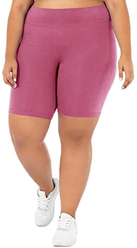 Women's Plus Size Workout Biker Shorts High Waisted Athletic Gym Running Cycling Yoga Shorts