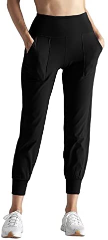 Womens High Waisted Joggers with Pockets Tummy Control Yoga Pants Athletic Workout Running Pants