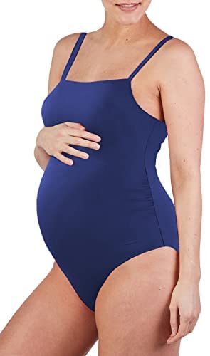 Zwurew One Piece Women's Maternity Swimsuit Retro Wrap Front Pregnancy Tankini Swimwear Beachwear