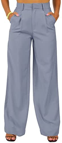GAMISOTE Womens Wide Leg Dress Pants High Waisted Work Business Casual Flowy Trousers