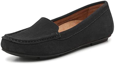 FSJ Women Comfy Closed Round Toe Moccasins Slip on Flat Slipper Soft Sole Loafer Daily Walking Shoes