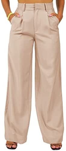 GAMISOTE Womens Wide Leg Dress Pants High Waisted Work Business Casual Flowy Trousers