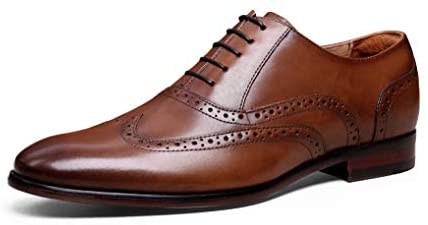 DESAI Classic Oxford Dress Shoes Mens Formal Business Lace-up Full Grain Leather Shoes for Men