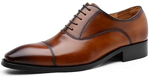 DOLCARA Men’s Dress Shoes Oxford lace up Formal Leather Shoes for Men