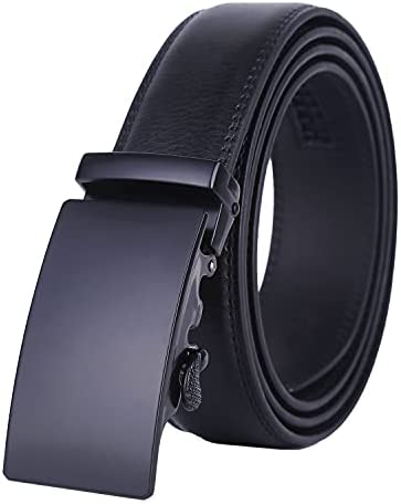 Lavemi Men's Real Leather Ratchet Dress Belt with Automatic Buckle,Elegant Gift Box