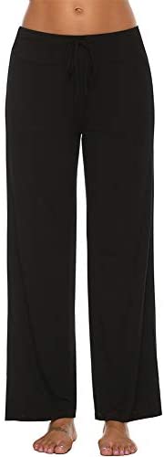 Pajama Pants for Women High Waist Yoga Pants Drawstring Palazzo Lounge Pants Wide Leg Sleep Bottoms S-XXL
