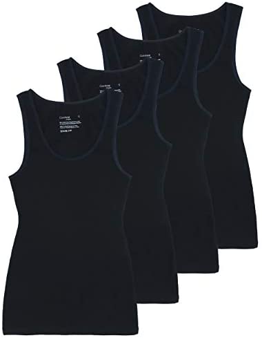 Women's 4-Pack Slim-Fit Basic Tanks Cotton Casual Comfy Top Underwear
