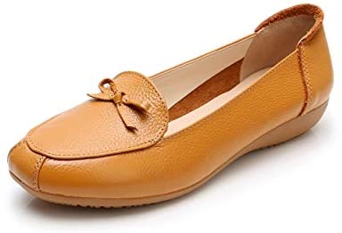 VenusCelia Women's Bowknot Wide Flat Shoe
