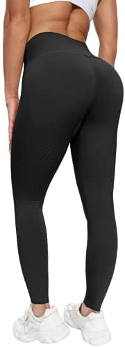 Womens Tiktok Butt Liffting Leggings, Scrunch Butt High Waist Yoga Pants Tummy Control Compression Booty Lift Tights
