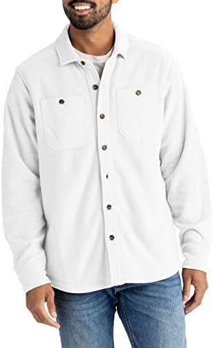 Zwurew Men's Winter Coats Warm Sherpa Fleece Jacket Casual Turn Down Collar Button Outwear Lightweight Soft Coat with Pockets