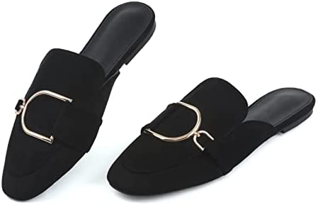 MUSSHOE Mules for Women Flats Comfortable Slip on Women Mules Shoes
