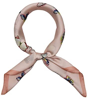 FONYVE Satin Silk Square Scarfs for Women Hair Scarves and Wraps Headscarf for Sleeping 27.5 × 27.5 inches
