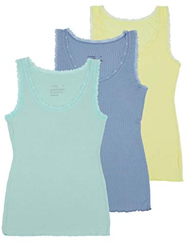 Women's Lace Tank Camisole Super Soft Slim-Fit Undershirt 3-Pack