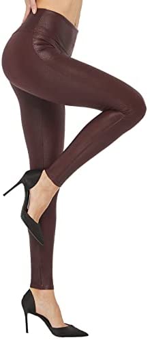 Women's High Waisted Leather Pants