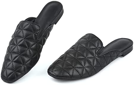 MUSSHOE Mules for Women Flats Comfortable Slip on Women Mules Shoes