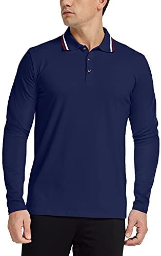 Men's Polo Shirt Long/Short Sleeve Casual Slim-fit Cotton Tee Top