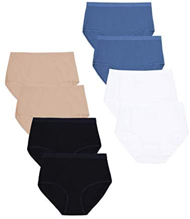 Women's 8-Pack Basic Briefs Cotton Panties Underwear