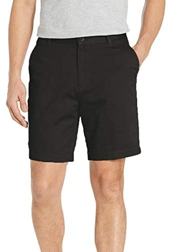 Men Casual Flat Front Shorts Straight Fit Stretch Chino Shorts