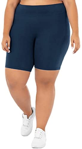 Women's Plus Size Workout Biker Shorts High Waisted Athletic Gym Running Cycling Yoga Shorts