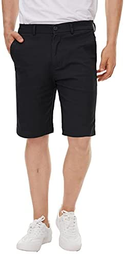 Men's Khaki Shorts Slim Fit Chino Shorts 9 inch Inseam