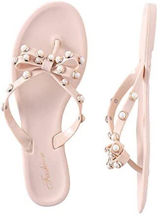 Tale Women Ribbon Bow Sandals Flip Flop Narrow