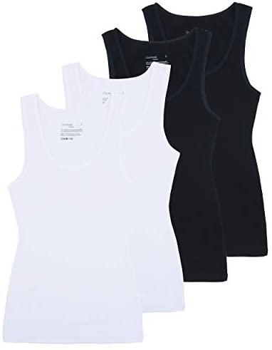 Women's 4-Pack Slim-Fit Basic Tanks Cotton Casual Comfy Top Underwear