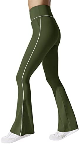 Women's High Waisted Flare Yoga Long Pants Bootcut Workout Stretchy Tummy Control Leggings with Pockets