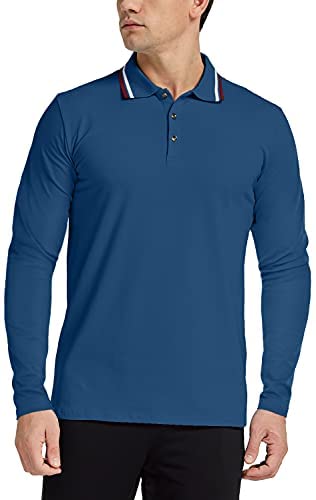 Men's Polo Shirt Long/Short Sleeve Casual Slim-fit Cotton Tee Top