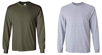 Gildan Heavy Cotton 100% Cotton Long Sleeve T-Shirt.