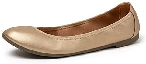 katliu Women Comfort Flats Round Toe Ballet Flats Slip on Walking Flat Shoes