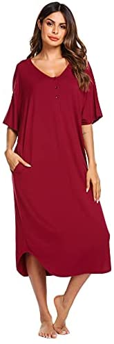 Plus Size Button-down Nightgowns for Women