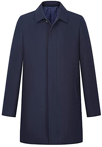 Men's Mid Long Classic Collar Wool Overcoat