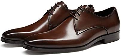 FRASOICUS Men's Dress Shoes Genuine Leather Lace Up Classic Oxford Office Shoes for Men