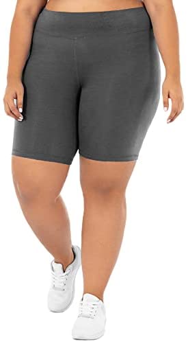 Women's Plus Size Workout Biker Shorts High Waisted Athletic Gym Running Cycling Yoga Shorts