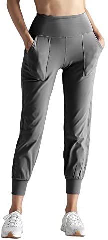 Womens High Waisted Joggers with Pockets Tummy Control Yoga Pants Athletic Workout Running Pants