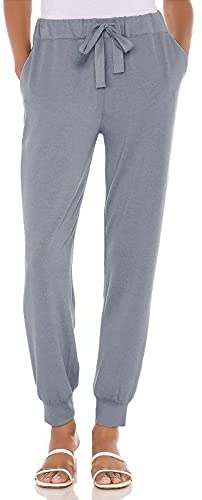 Womens Joggers Drawstring Yoga Pants Active Sweatpants Workout Clothes Comfy Lounge Pajamas Pants with Pockets