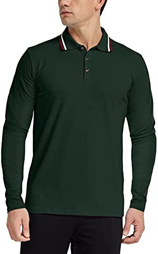 Men's Polo Shirt Long/Short Sleeve Casual Slim-fit Cotton Tee Top