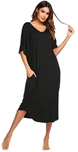 Plus Size Button-down Nightgowns for Women
