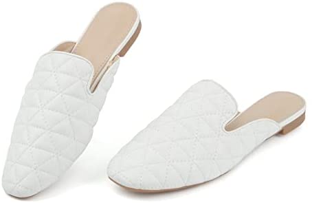 MUSSHOE Mules for Women Flats Comfortable Slip on Women Mules Shoes
