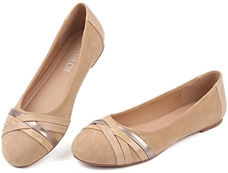 Samilor Flats Shoes Women Comfortable Round Toe Women's Flats Slip On Casual Flats for Women Ballet Flats for Women Dressy