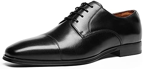 DESAI Classic Oxford Dress Shoes Mens Formal Business Lace-up Full Grain Leather Shoes for Men