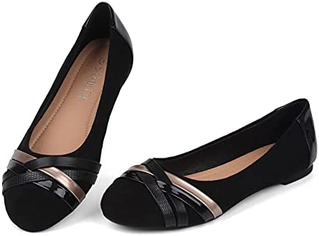 Samilor Flats Shoes Women Comfortable Round Toe Women's Flats Slip On Casual Flats for Women Ballet Flats for Women Dressy
